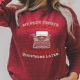 Writer Novelist Book Poetry Author Raglan Sleeve Sweatshirt Heather Dust Writer Novelist Book Poetry Author Raglan Sleeve Sweatshirt Heather Dust