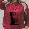 Wuthering Heights By Emily Bronte Vintage Book Cover Raglan Sleeve Sweatshirt Heather Dust