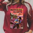 Wuthering Heights Emily Bronte Vintage Book Cover Raglan Sleeve Sweatshirt Heather Dust Wuthering Heights Emily Bronte Vintage Book Cover Raglan Sleeve Sweatshirt Heather Dust