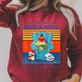Yes I’m A Book A Holic No I Don’t Need Help Vintage Raglan Sleeve Sweatshirt Heather Dust