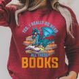 Yes I Really Do Need All These Books Dragon Raglan Sleeve Sweatshirt Heather Dust