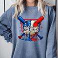 100 Days Of School 100th Day Youth Drip Baseball Boys Kid Comfort Colors Sweatshirt Denim