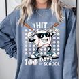 100 Days Of School Baseball Bat 100th Day Of School Comfort Colors Sweatshirt Denim 100 Days Of School Baseball Bat 100th Day Of School Comfort Colors Sweatshirt Denim