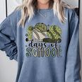 100 Days Of School Baseball Camo Cap Kids Boys 100th Day Comfort Colors Sweatshirt Denim