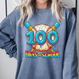 100 Days Of School Baseball Drip Boys 100th Day Of School Comfort Colors Sweatshirt Denim