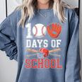 100 Days Of School Baseball Player Teacher Student Comfort Colors Sweatshirt Denim 100 Days Of School Baseball Player Teacher Student Comfort Colors Sweatshirt Denim