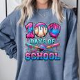 100 Days Of School Baseball Sports Drip Graphic Comfort Colors Sweatshirt Denim 100 Days Of School Baseball Sports Drip Graphic Comfort Colors Sweatshirt Denim