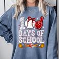 100 Days Of School Cute Bow Baseball Boy Girl Teacher Comfort Colors Sweatshirt Denim 100 Days Of School Cute Bow Baseball Boy Girl Teacher Comfort Colors Sweatshirt Denim