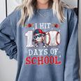 100 Days Of School Dabbing Baseball Hit Student Kids Boys Comfort Colors Sweatshirt Denim 100 Days Of School Dabbing Baseball Hit Student Kids Boys Comfort Colors Sweatshirt Denim