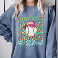 100 Days Of School Drip Baseball 100th Day Baseball School Comfort Colors Sweatshirt Denim