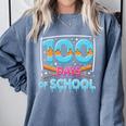 100 Days Of School Drip Ice Cream Baseball For Teacher Kids Premium Tri-Blend Comfort Colors Sweatshirt Denim