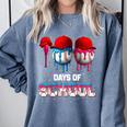 100 Days Of School Dripping Baseball 100th Day Teacher Boy Comfort Colors Sweatshirt Denim