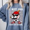 100 Days Of School Retro Baseball Sport For Boys Teachers Comfort Colors Sweatshirt Denim 100 Days Of School Retro Baseball Sport For Boys Teachers Comfort Colors Sweatshirt Denim