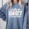 2027 Back To School Baseball 2027 Graduation Class Of 2027 Comfort Colors Sweatshirt Denim