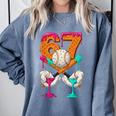 6 7 Ice Cream Drip Baseball Number 67 Player Boy Girl Kids Comfort Colors Sweatshirt Denim 6 7 Ice Cream Drip Baseball Number 67 Player Boy Girl Kids Comfort Colors Sweatshirt Denim