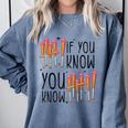 6 7 If You Know You Know Baseball Ice Cream Dip Comfort Colors Sweatshirt Denim