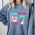 Now Im 6 Next Year I'Ll Be 7 Baseball Ice Cream Drip 67 Meme Comfort Colors Sweatshirt Denim Now Im 6 Next Year I'Ll Be 7 Baseball Ice Cream Drip 67 Meme Comfort Colors Sweatshirt Denim
