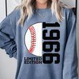 60th Birthday Baseball Limited Edition 1966 Comfort Colors Sweatshirt Denim