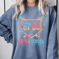 67 33 Days Of School Baseball Drip 100 Days Of School Comfort Colors Sweatshirt Denim