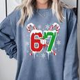 67 Baseball Christmas Candy Cane Snowflake Holiday Sports Comfort Colors Sweatshirt Denim 67 Baseball Christmas Candy Cane Snowflake Holiday Sports Comfort Colors Sweatshirt Denim