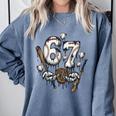 67 Baseball Six Seven Baseball 6 7 Kids Boys Girls Premium Tri-Blend Comfort Colors Sweatshirt Denim 67 Baseball Six Seven Baseball 6 7 Kids Boys Girls Premium Tri-Blend Comfort Colors Sweatshirt Denim