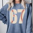 67 Baseball Six Seven 6 7 Meme 67 Comfort Colors Sweatshirt Denim