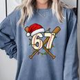 67 Baseball Xmas Lights Santa Hat Holiday Comfort Colors Sweatshirt Denim 67 Baseball Xmas Lights Santa Hat Holiday Comfort Colors Sweatshirt Denim