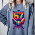 67 Meme Trendy Baseball Number 67 Player Six Seven Comfort Colors Sweatshirt Denim 67 Meme Trendy Baseball Number 67 Player Six Seven Comfort Colors Sweatshirt Denim