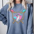 7th Birthday Baseball Bat Ice-Cream Drip 7yrs Old Boys Girls Comfort Colors Sweatshirt Denim 7th Birthday Baseball Bat Ice-Cream Drip 7yrs Old Boys Girls Comfort Colors Sweatshirt Denim
