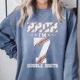7th Birthday Baseball Bruh I'm 7 Double Digits 7 Years Old Comfort Colors Sweatshirt Denim