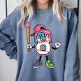 8th Birthday Baseball Ice-Cream Drip 8 Years Old Boys Girls Comfort Colors Sweatshirt Denim 8th Birthday Baseball Ice-Cream Drip 8 Years Old Boys Girls Comfort Colors Sweatshirt Denim