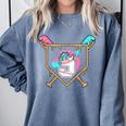 9th Birthday Baseball Bat Ice-Cream Drip 9yrs Old Boys Girls Comfort Colors Sweatshirt Denim 9th Birthday Baseball Bat Ice-Cream Drip 9yrs Old Boys Girls Comfort Colors Sweatshirt Denim