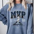 Aaron Judge 2025 AL MVP New York Baseball MLBPA Comfort Colors Sweatshirt Denim Aaron Judge 2025 AL MVP New York Baseball MLBPA Comfort Colors Sweatshirt Denim