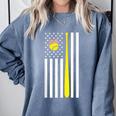 American Flag Baseball Mom Team Comfort Colors Sweatshirt Denim American Flag Baseball Mom Team Comfort Colors Sweatshirt Denim