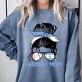 Argentina Baseball Mom Messy Bun Comfort Colors Sweatshirt Denim Argentina Baseball Mom Messy Bun Comfort Colors Sweatshirt Denim