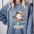 Artsy Baseball Mom Flowers Unique Game Day Ball Distressed Comfort Colors Sweatshirt Denim Artsy Baseball Mom Flowers Unique Game Day Ball Distressed Comfort Colors Sweatshirt Denim