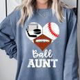 Ball Aunt Heart Football Baseball Hockey Game Day Comfort Colors Sweatshirt Denim Ball Aunt Heart Football Baseball Hockey Game Day Comfort Colors Sweatshirt Denim
