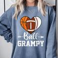 Ball Grampy Basketball Football Baseball Player Comfort Colors Sweatshirt Denim Ball Grampy Basketball Football Baseball Player Comfort Colors Sweatshirt Denim
