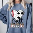 Ball Mom Heart Soccer Baseball Mom Comfort Colors Sweatshirt Denim Ball Mom Heart Soccer Baseball Mom Comfort Colors Sweatshirt Denim