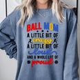 Ball Mom Proud Volleyball Baseball Mom Comfort Colors Sweatshirt Denim