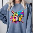 Banana Baseball 67 Ice Cream Drip Meme Comfort Colors Sweatshirt Denim Banana Baseball 67 Ice Cream Drip Meme Comfort Colors Sweatshirt Denim