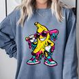 Banana Baseball Drip Comfort Colors Sweatshirt Denim Banana Baseball Drip Comfort Colors Sweatshirt Denim