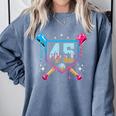Baseball 45 Year Old Ice Cream Drip 45th Birthday Number 45 Comfort Colors Sweatshirt Denim Baseball 45 Year Old Ice Cream Drip 45th Birthday Number 45 Comfort Colors Sweatshirt Denim
