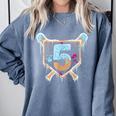 Baseball 5 Year Old Ice Cream Drip 5th Birthday Boy Number 5 Comfort Colors Sweatshirt Denim Baseball 5 Year Old Ice Cream Drip 5th Birthday Boy Number 5 Comfort Colors Sweatshirt Denim