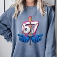Baseball 67 Six Seven Gen Alpha Meme Drip Comfort Colors Sweatshirt Denim