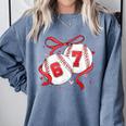 Baseball 67 Six Seven Gen Alpha Meme Valentine's Day Comfort Colors Sweatshirt Denim