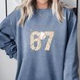 Baseball 67 Six Seven Meme Number Comfort Colors Sweatshirt Denim