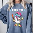 Baseball 6th Birthday Boy Ice Cream Drip Bruh I'm 6 Year Old Comfort Colors Sweatshirt Denim Baseball 6th Birthday Boy Ice Cream Drip Bruh I'm 6 Year Old Comfort Colors Sweatshirt Denim
