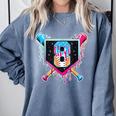 Baseball 8 Year Old Boy Ice Cream Drip 8th Birthday Player Comfort Colors Sweatshirt Denim Baseball 8 Year Old Boy Ice Cream Drip 8th Birthday Player Comfort Colors Sweatshirt Denim