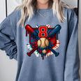 Baseball 8 Year Old Splash Drip 8th Birthday Boy Number 8 Comfort Colors Sweatshirt Denim Baseball 8 Year Old Splash Drip 8th Birthday Boy Number 8 Comfort Colors Sweatshirt Denim